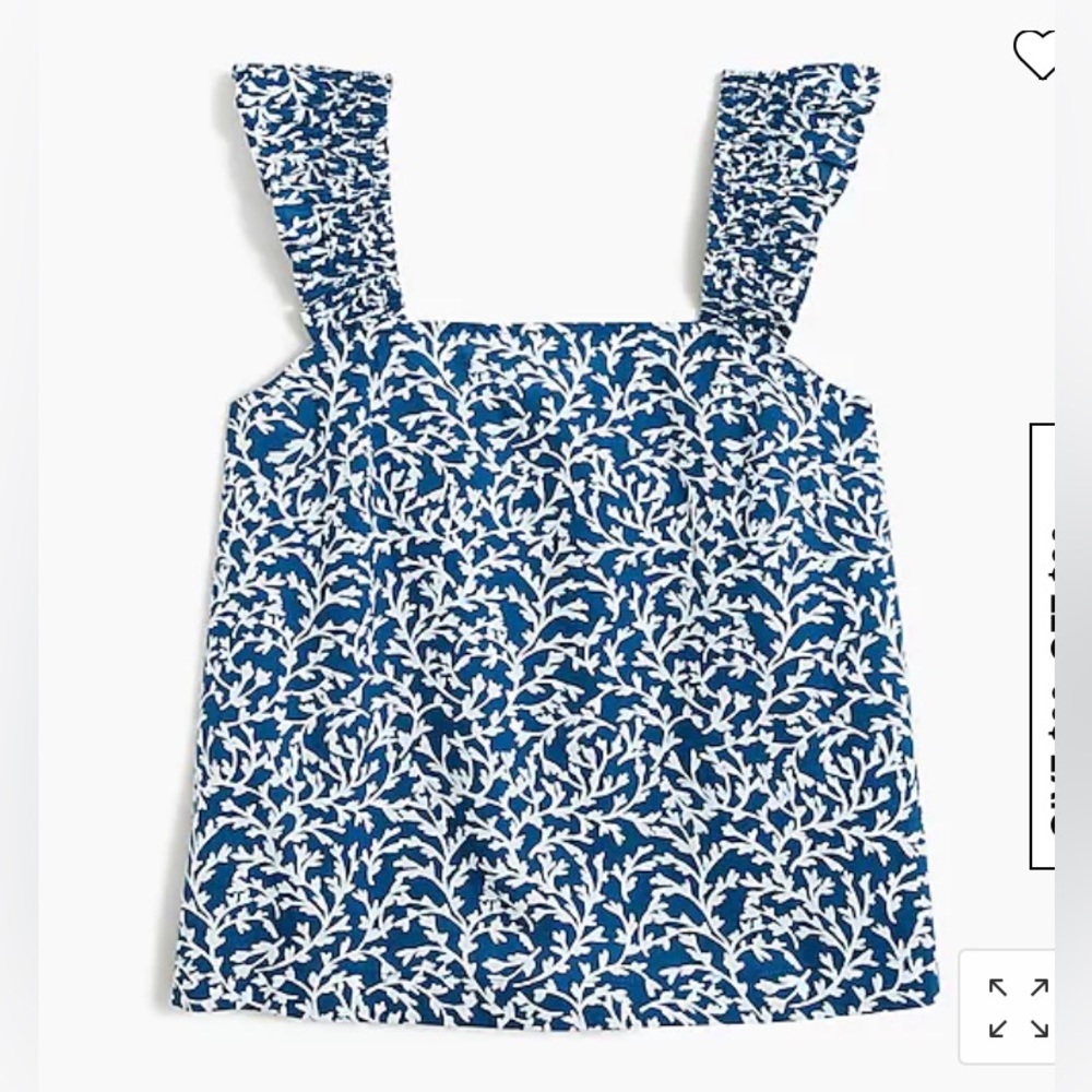 NWT Jcrew Factory Smocked Ruffle Tank
